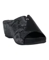 Gc Shoes Dacia Wedge Slide Sandal In Black