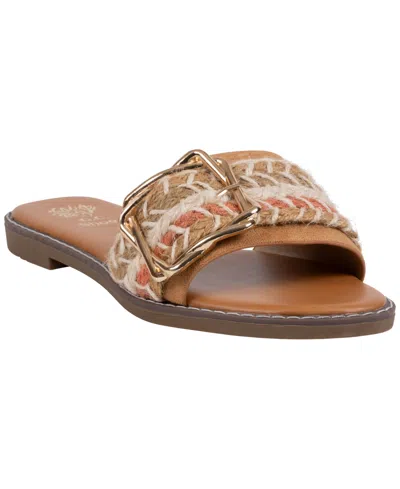 Gc Shoes Women's Devon Grommet Toe Loop Flat Sandals In Brown