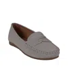 Gc Shoes Women's Eagle Embellished Driving Moccasin Loafers In Gray