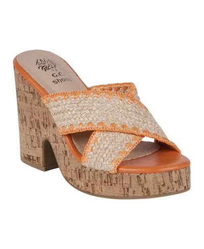 Gc Shoes Elsa Flat Sandal In Orange