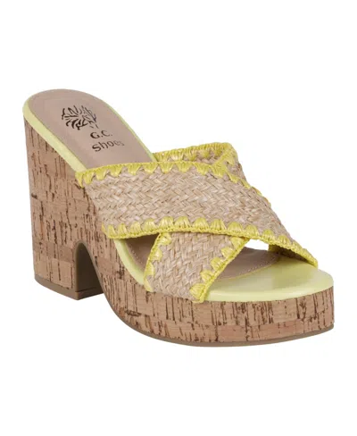 Gc Shoes Elsa Flat Sandal In Yellow