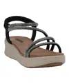 Gc Shoes Women's Emory Embellished Wedge Sandals In Black
