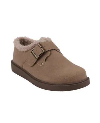 Gc Shoes Women's Ezra Shearling Buckle Clogs In Khaki