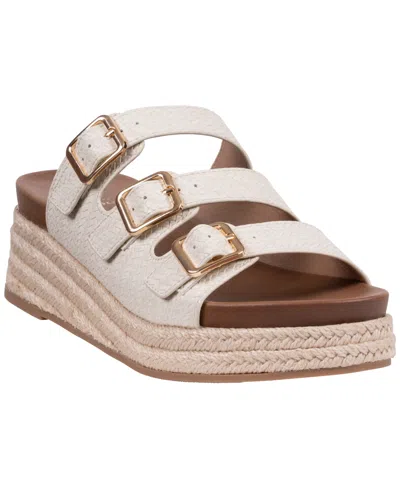 Gc Shoes Women's Fabulist Triple Buckle Espadrille Wedge Sandals In Animal Print