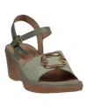 Gc Shoes Fia Buckle Wedge Sandal In Mint