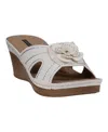 Gc Shoes Fiora Wedge Sandal In White