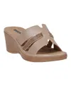Gc Shoes Women's Frances Embellished Wedge Sandals In Gold