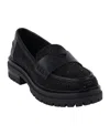 Gc Shoes Galen Womens Rhinestone Man Made Loafers In Black