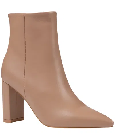 Gc Shoes Women's Hadley Pointed Toe Faux Leatherâ Ankle Booties In Brown