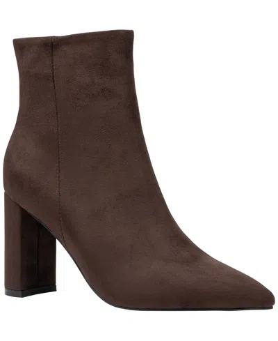 Gc Shoes Women's Hadley Pointed Toe Faux Leatherâ Ankle Booties In Brown