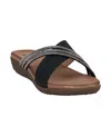 Gc Shoes Women's Iris Embellished Asymmetrical Flat Sandals In Black