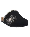 Gc Shoes Women's Jamie Embroidered Slide Footbed Clogs In Black