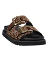 Gc Shoes Women's Juno Double Band Footbed Sandals In Leopard