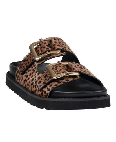 Gc Shoes Women's Juno Double Band Footbed Sandals In Leopard