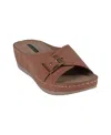 Gc Shoes Women's Justina Buckle Comfort Wedge Sandals