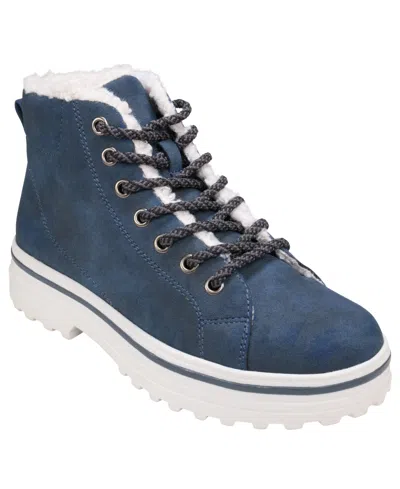 Gc Shoes Women's Justine Lace Up Booties In Navy