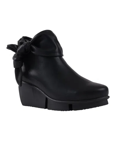 Gc Shoes Women's Lavan Bow Detail Ankle Boots In Black