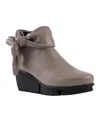 Gc Shoes Women's Lavan Bow Detail Ankle Boots In Taupe