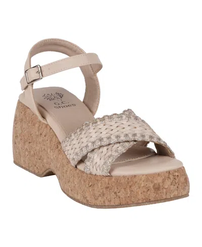 Gc Shoes Lucy Wedge Sandal In Neutral