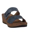 Gc Shoes Women's Meli Slip-on Wedge Sandals In Navy