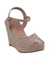 Gc Shoes Mila Espadrille Wedge Sandal In Nude