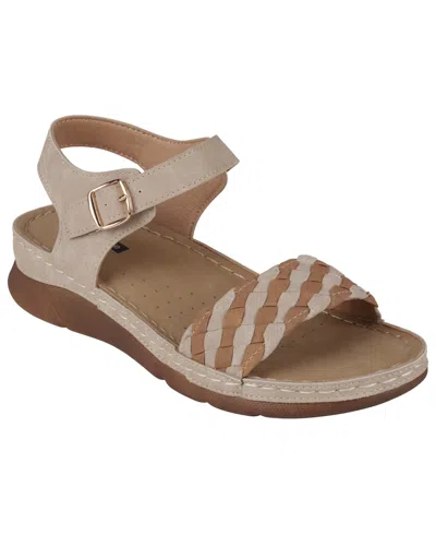 Gc Shoes Women's Millis Comfort Flat Sandals In Nude