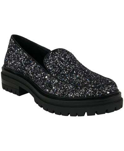 Gc Shoes Women's Morgan Slip On Lug Sole Loafers In Glitter