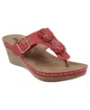 Gc Shoes Narbone Coral Wedge Sandals In Coral