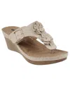 Gc Shoes Narbone Natural Wedge Sandals In Natural