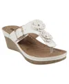 Gc Shoes Narbone White Wedge Sandals In White
