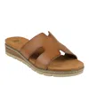 Gc Shoes Women's Nellie Cut Out Slide Flat Sandals In Tan