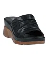Gc Shoes Women's Nora Wedge Slide Sandals In Black