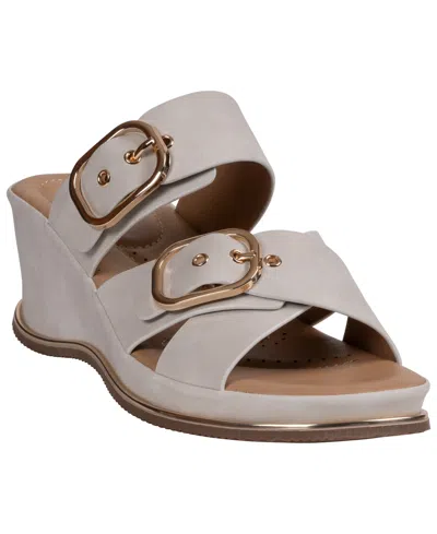 Gc Shoes Womens Olana Double Buckle Wedge Sandals In Multi