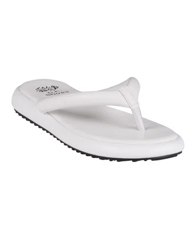Gc Shoes Parisa Womens Faux Leather Slip-on Slide Sandals In White