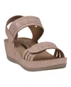 Gc Shoes Women's Samar Wedge Sandals In Pink