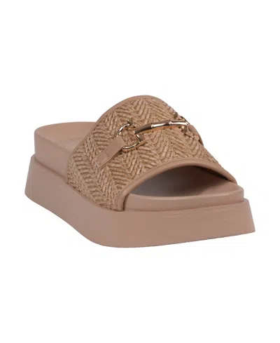 Gc Shoes Women's Sari Woven Platform Wedge Sandals In Natural