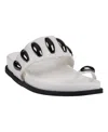 Gc Shoes Women's Sonya Toe Ring Footbed Flat Sandals In White