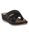 Gc Shoes Soraya Wedge Sandal In Black