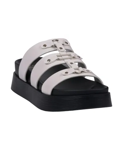 Gc Shoes Women's Stevie Strappy Platform Wedge Sandals In White
