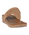 Gc Shoes Women's Tani Thong Wedge Sandals In Tan