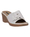 Gc Shoes Women's Teri Buckle Wedge Sandals In White
