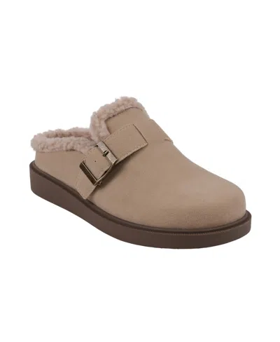 Gc Shoes Women's Vallery Cozy Shearling Slip On Mules In Sand