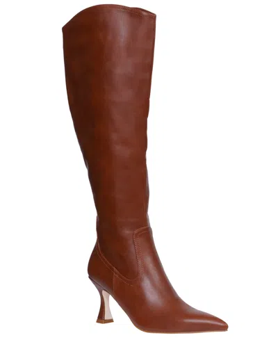 Gc Shoes Women's Vanessa Pointed Toe High Boots In Brown