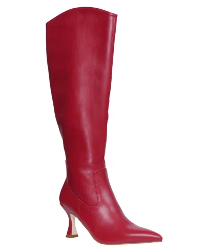 Gc Shoes Women's Vanessa Pointed Toe High Boots In Red