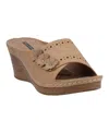 Gc Shoes Women's Vega Floral Wedge Sandals In Tan
