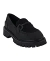 Gc Shoes Women's Vince Shearling Lug Sole Loafers In Black