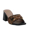 Gc Shoes Wanda Block Heel Sandal In Black Leopard
