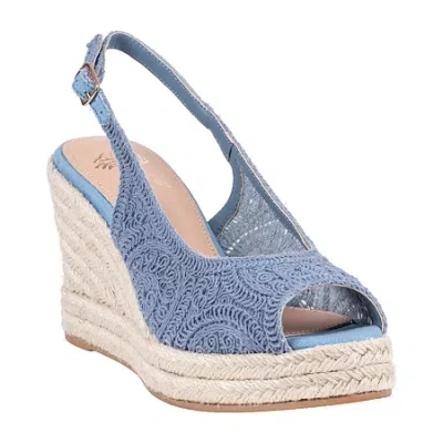 Gc Shoes Bowery Espadrille Wedge Sandal In Blue