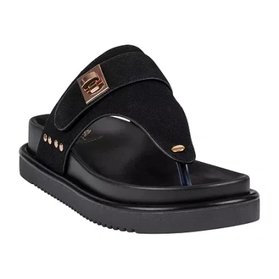 Gc Shoes Womens  Cailan Thong Platform Sandal Flat Sandals In Black