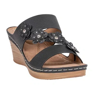 Gc Shoes Halia Wedge Sandal In Black